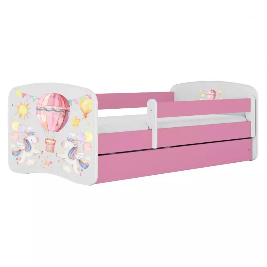 Dětská postel Babydreams+SZ+M růžová 70x140 Balónek