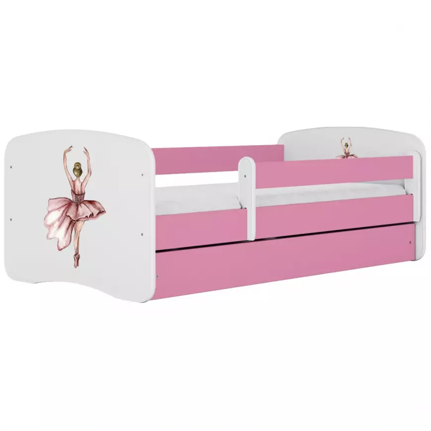 Dětská postel Babydreams+SZ+M růžová 70x140 Balerína