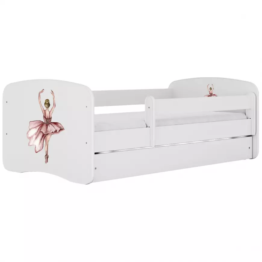 Dětská postel Babydreams+SZ+M bílá 80x160 Balerína