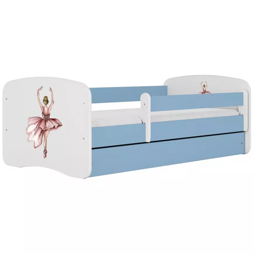Dětská postel Babydreams+SZ+M modrá 80x160 Balerína