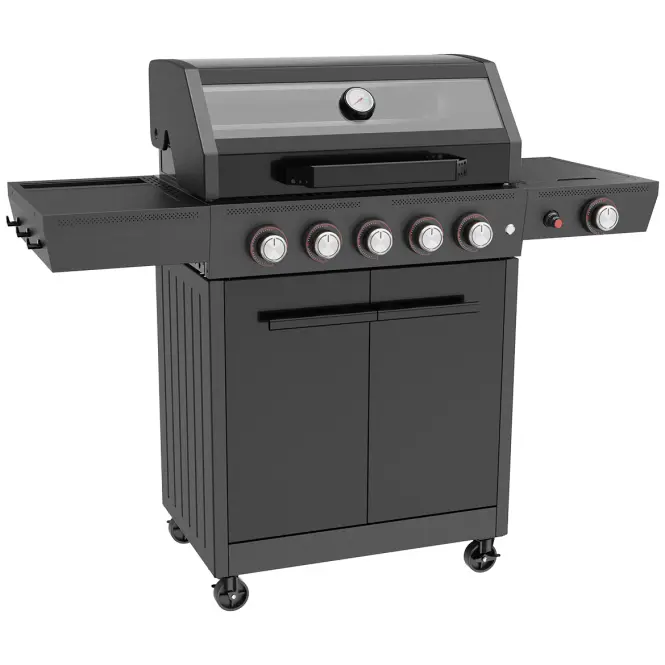 Plynový gril Mercado De Luxe black 5+1, 18kW