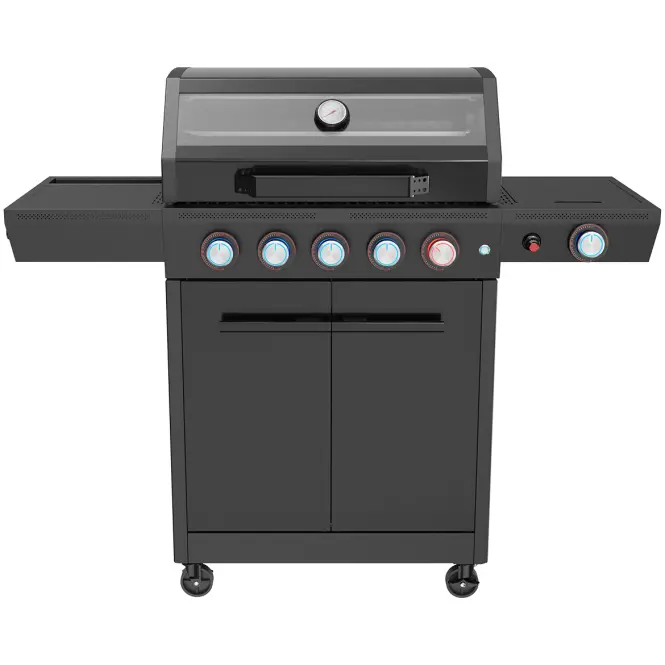 Plynový gril Mercado De Luxe black 5+1, 18kW