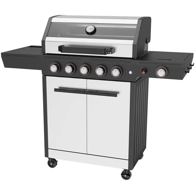 Plynový gril Mercado De Luxe silver 5+1, 18KW,2