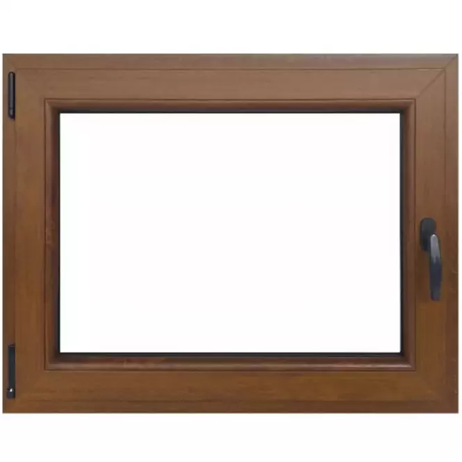 Okno levé 90x60 zlatý dub