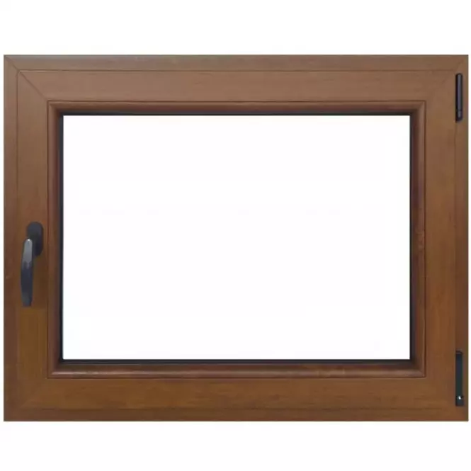 Okno pravé 90x60 zlatý dub