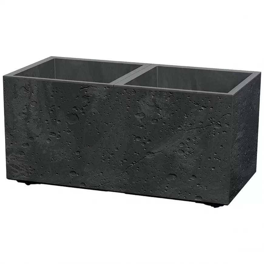 Baumax.cz: Květináč Sierra Square beton Effect 57,7 cm černý