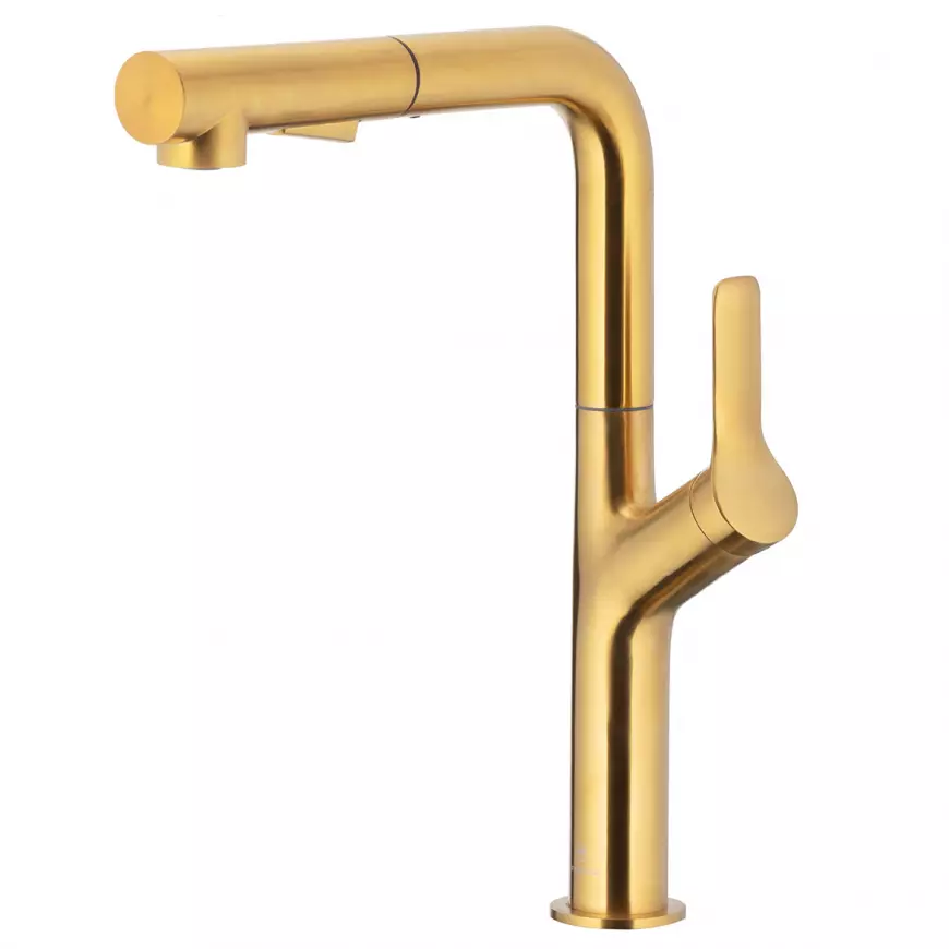 Dřezová baterie Duero Design Gold s vytahovací sprškou