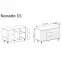 Komoda Novado 1NV 140 clay gray,6