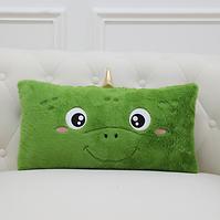 Polštář dinosaurus 30x56 cm zelený