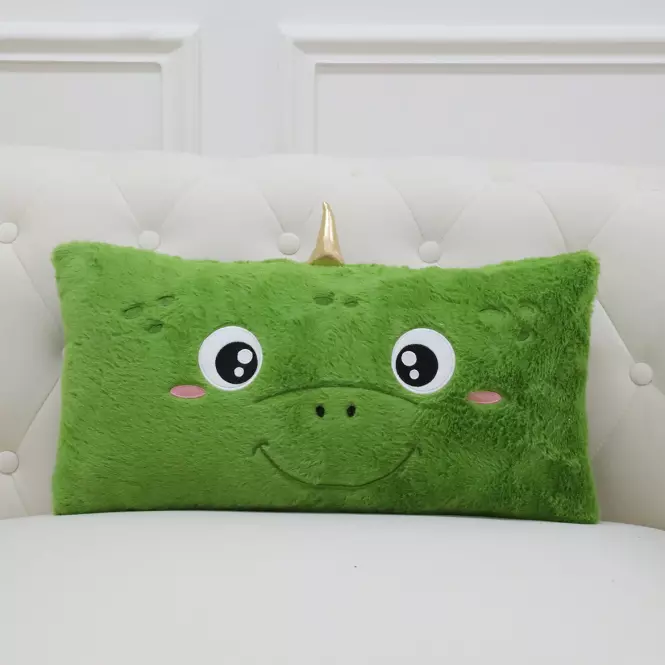 Polštář dinosaurus 30x56 cm zelený