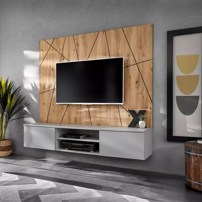 Obývací stěna XARI PGAS XR G2 perla gray/artisan