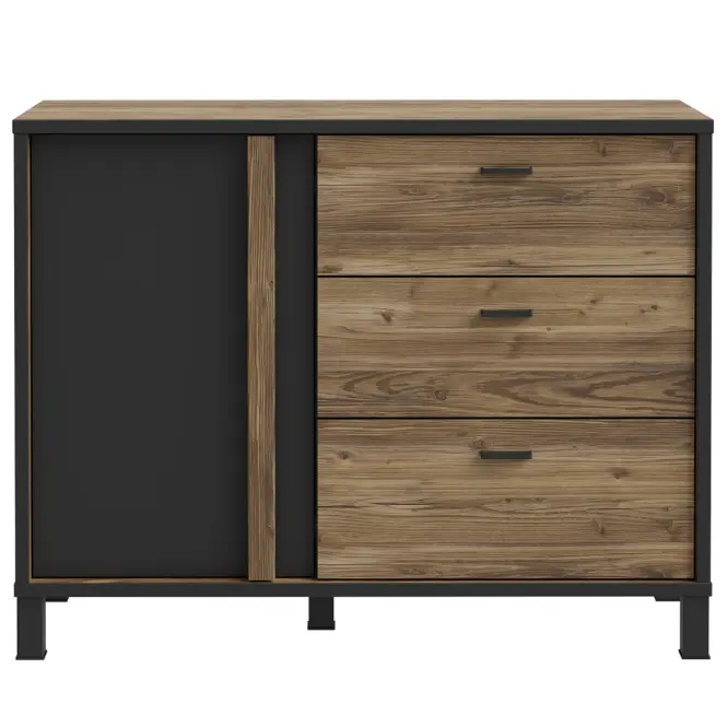 Komoda Haruki HYTK221 alpský smrk/černý