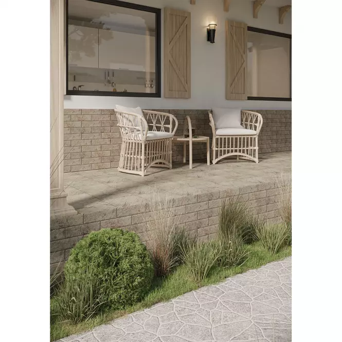Schodová Dlažba Rohová Kapinos Mattone Pietra Beige 33/33