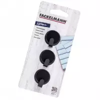 Háčky kulaté 3cm śred, inox, black 61343