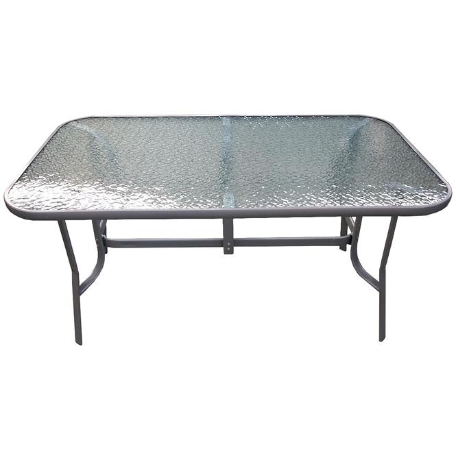Skleněný stůl TRONDHEIM šedý, MT6008
