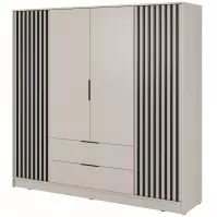 Skříň Nelly 4d cashmere/lamela artisan