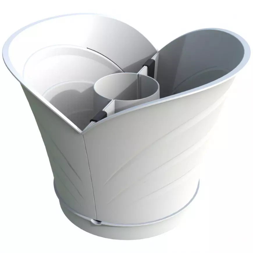 Květináč ke sloupu TULIPANO bílá