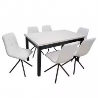 Jídelní set 1+6 Suzan kašmír/černá