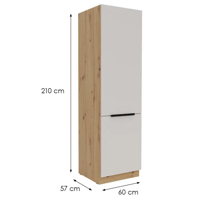 Kuchyňská skříňka Solea cashmere/artisan 60DK-210 2F,2