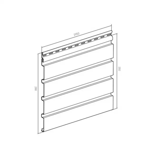 Lamelowy panel FRONTO V-BLACK Orech 0,25x2,95M