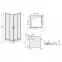 Sprchový kout kw kn/tx5b 90 w15 sb glass protect,2