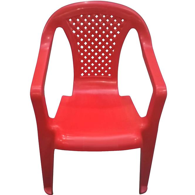 Dětská plastová židlička, červená,3