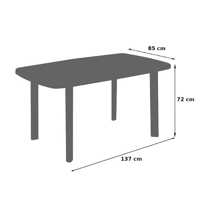 Plastový stůl FARO, bílý ,2