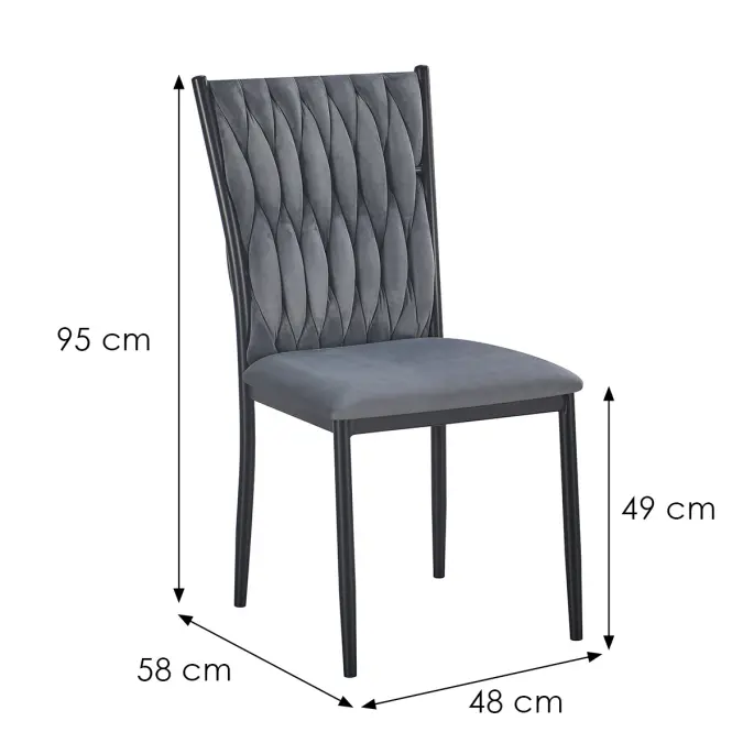 Židle Glamour 12511 šedá