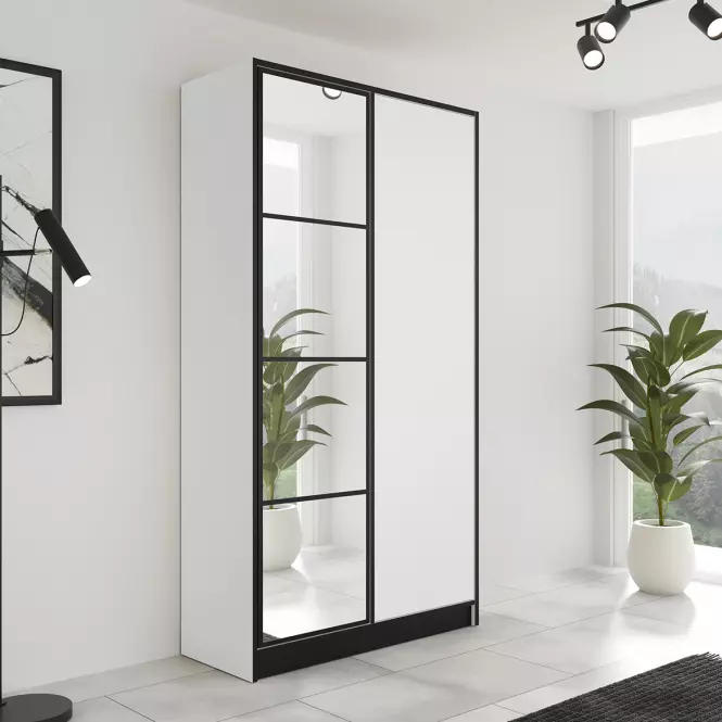 Šatní skříň Eden 2D 107 bílá vzor 1