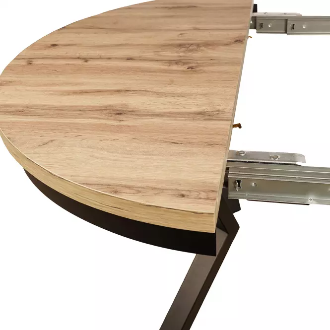 Stůl ST-42 90+50 dub wotan nohy černá kov