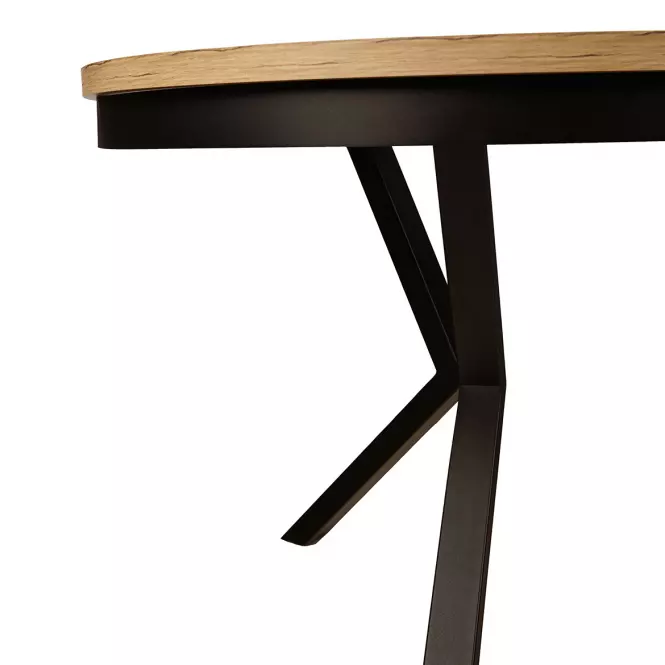Stůl ST-42 90+50 dub wotan nohy černá kov
