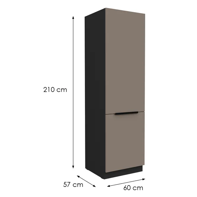 Kuchyňská skříňka Aria TA/BL Anti Fingerprint 60DK-210 2F,2