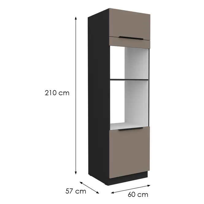 Kuchyňská skříňka Aria TA/BL Anti Fingerprint 60DPM-210 2F,2