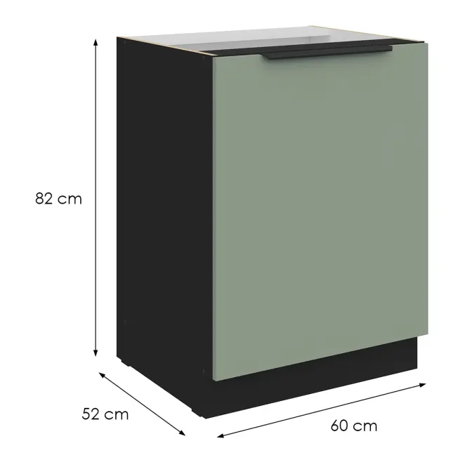 Kuchyňská skříňka Aria SA/BL Anti Fingerprint 60d 1f Bb,2