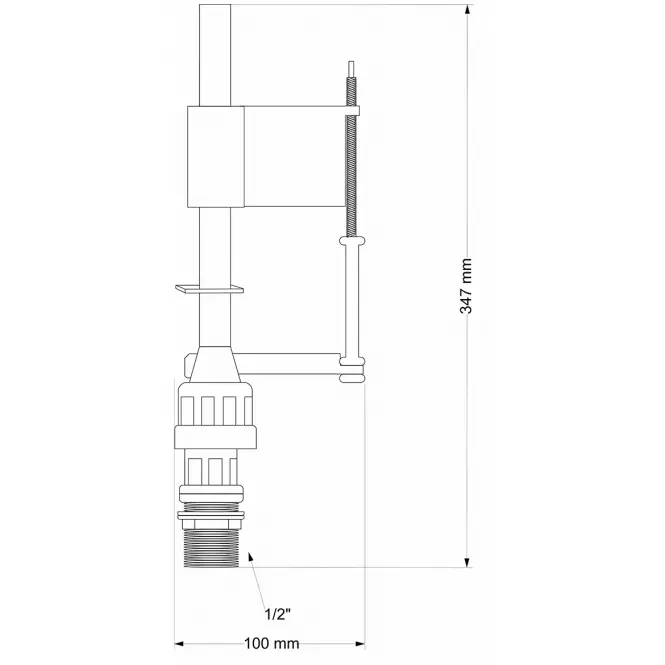 Napouštěcí ventil 1/2˝ dolní napájení