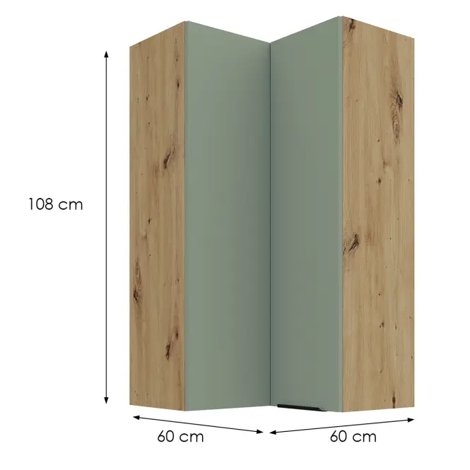 Kuchyňská skříňka Aria SA/AR Anti Fingerprint 60x60 Gn-108 2f (90°),2