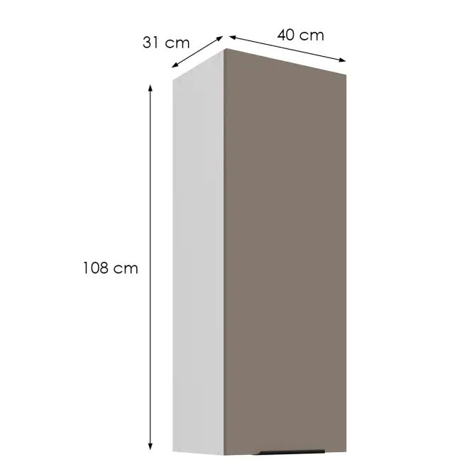 Kuchyňská skříňka Aria TA/WH Anti Fingerprint 40g-108 1f,2