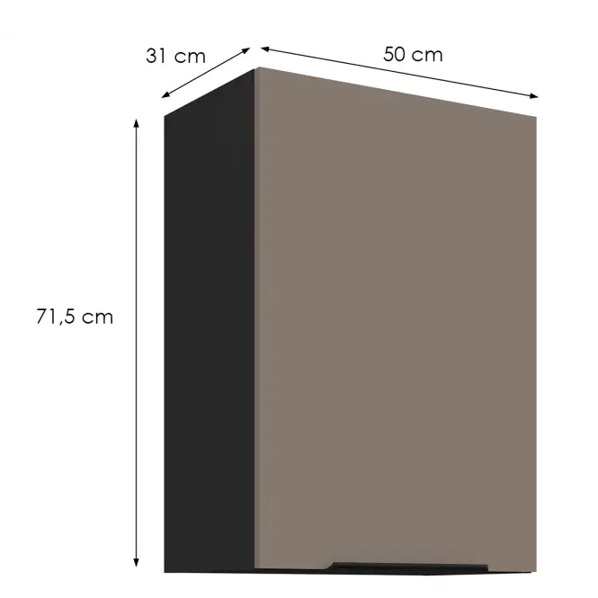 Kuchyňská skříňka Aria TA/BL Anti Fingerprint 50g-72 1f,2