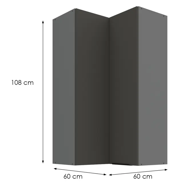 Kuchyňská skříňka Aria GR/ANT Anti Fingerprint 60x60 Gn-108 2f (90°),2