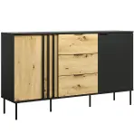 Komoda 2D3SZ RiminI 03 černá/artisan