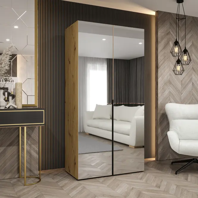 Šatní skříň Alicante III 100 artisan černá