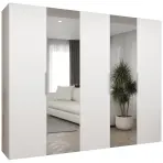 Šatní skříň Marbella II 250 bílá/stříbrná