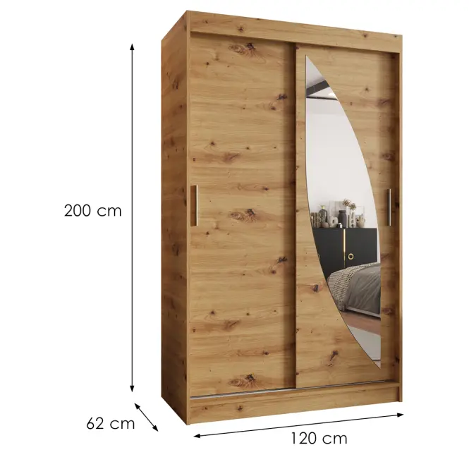 Šatní skříň Milo 120 artisan,2
