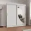Šatní skříň Milo 180 bílá,3