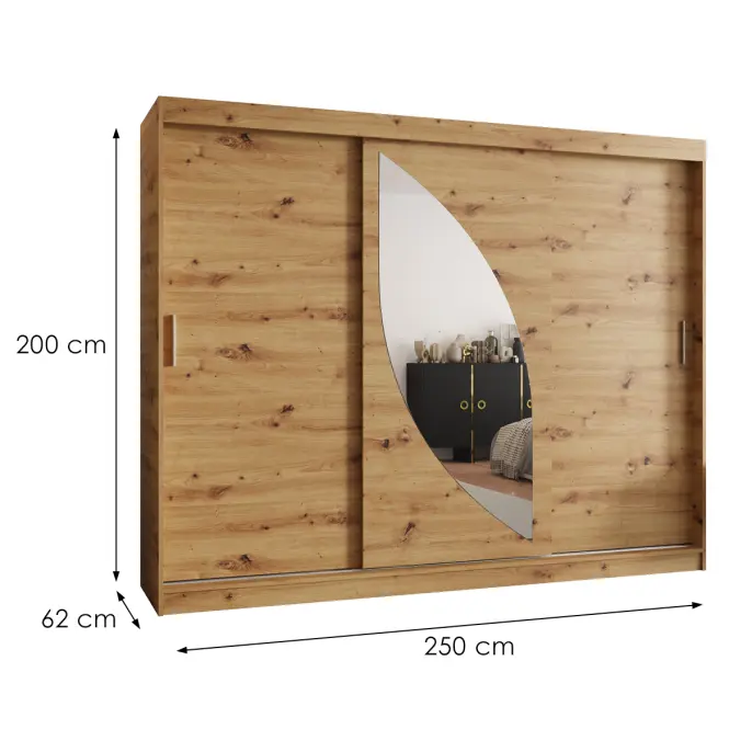 Šatní skříň Milo 250 artisan,2