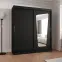 Šatní skříň Moka 180 černá,3