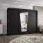 Šatní skříň Moka 250 černá,3