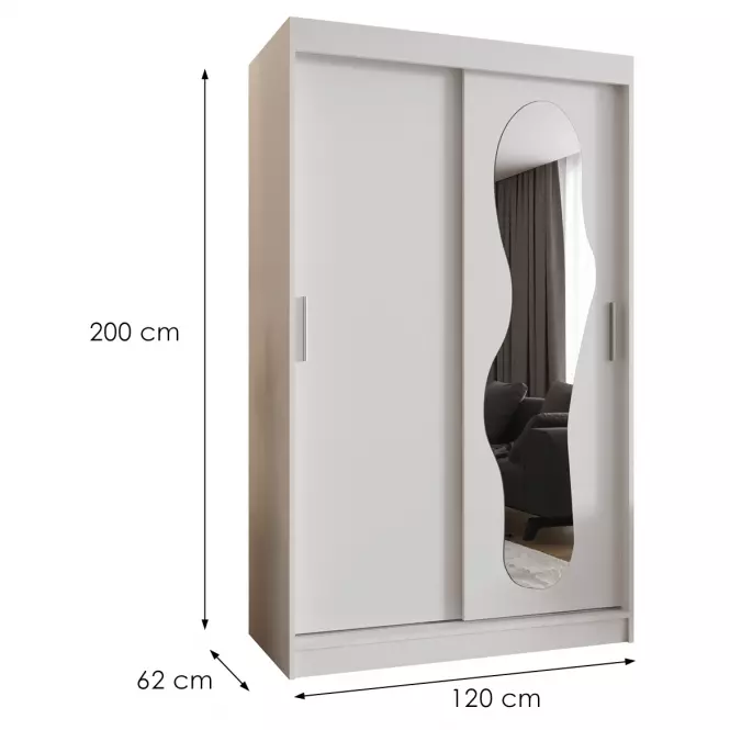 Šatní skříň Ultra 120 bílá,2