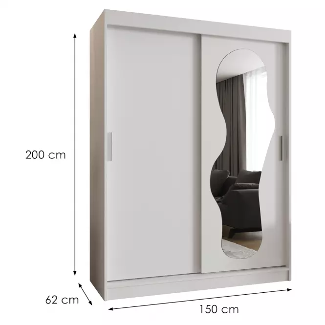 Šatní skříň Ultra 150 bílá,2