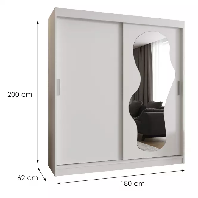Šatní skříň Ultra 180 bílá,2